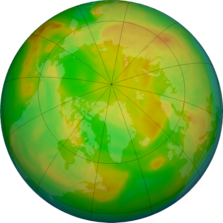 Arctic ozone map for 17 May 2016
